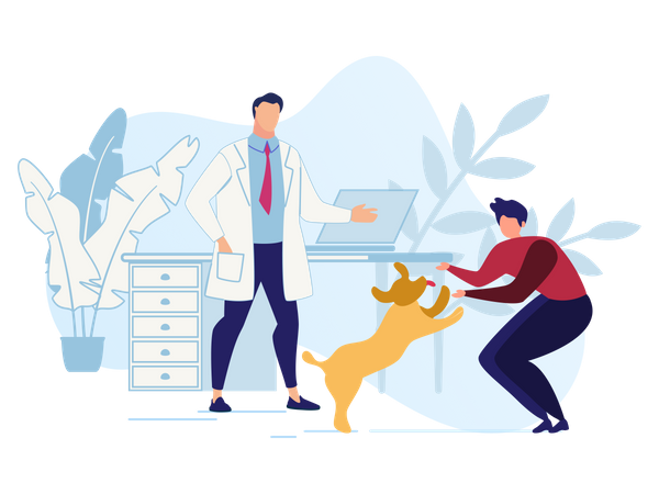Médecin pour animaux de compagnie  Illustration