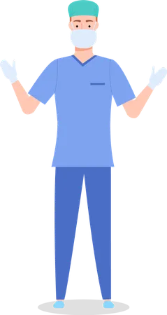 Médecin spécialiste en uniforme  Illustration