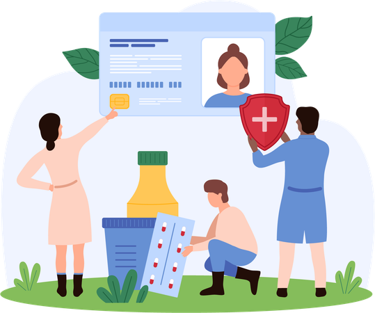Le médecin vérifie l'identité du patient  Illustration