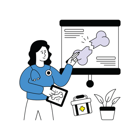 Médecin tenant un rapport de radiographie  Illustration