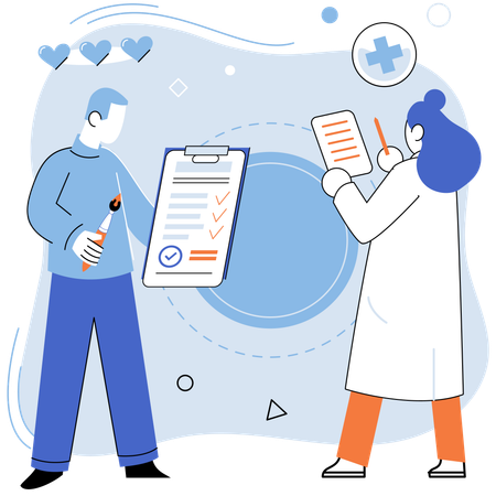 Médecin titulaire d'une police d'assurance médicale  Illustration