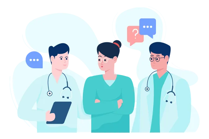 Discussion avec les médecins  Illustration