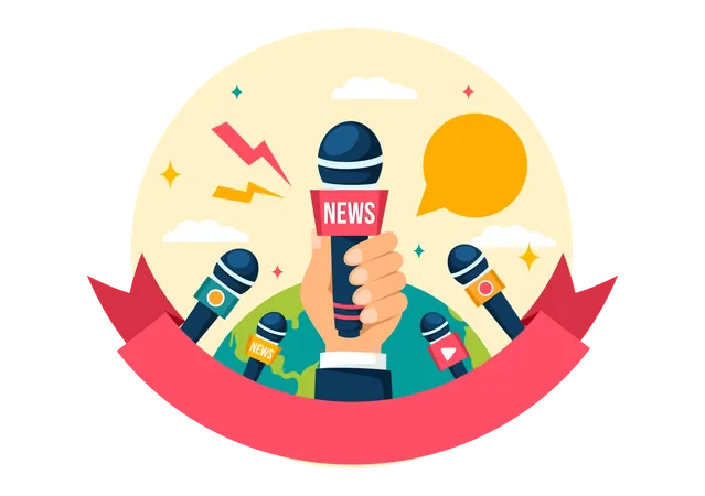 World Press Freedom Day Vector Illustration On May 3 With News Microphones And Newspaper To Right To Speak In Flat Cartoon Background Illustration