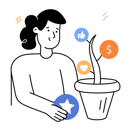 Media Growth  Illustration
