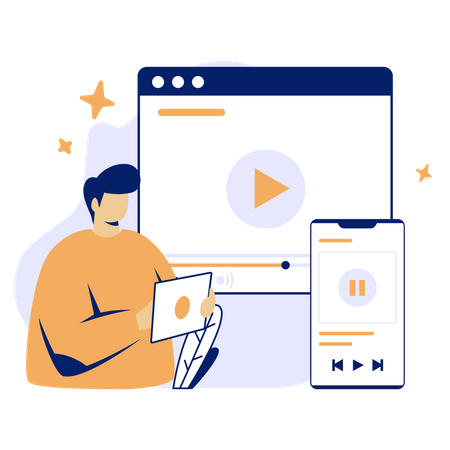 Media Player  Illustration