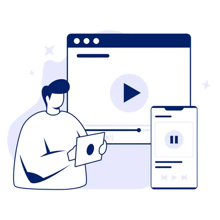 Media Player  Illustration