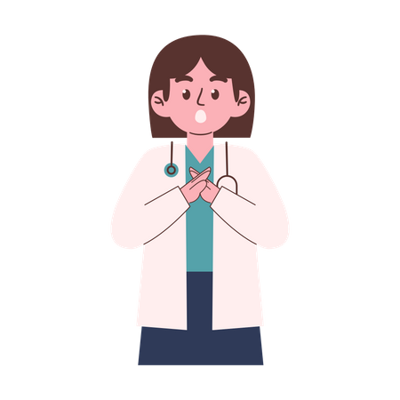 Médica dizendo não  Illustration