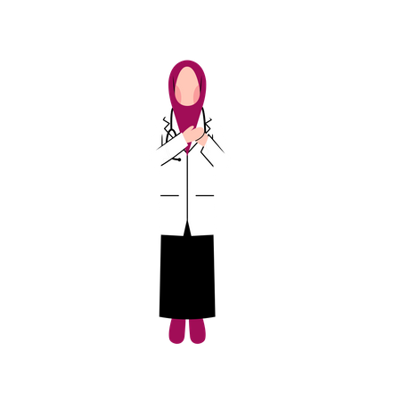 Médica em hijab  Ilustração