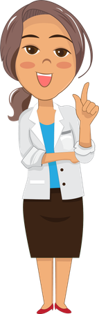 Médica fazendo gestos explicando recomendações de cuidados de saúde  Ilustração