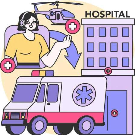 Medical air emergency  Illustration