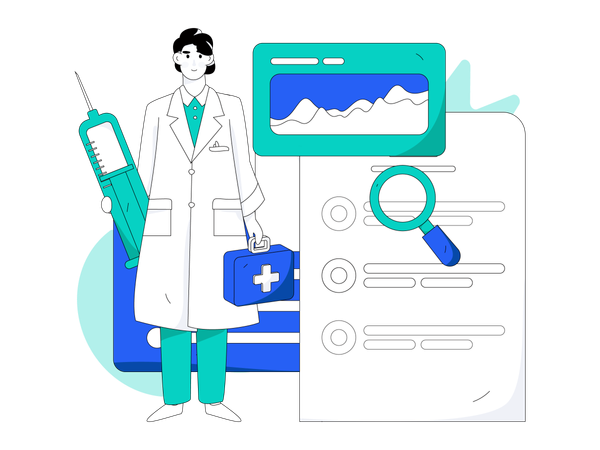 Medical analysis report  Illustration