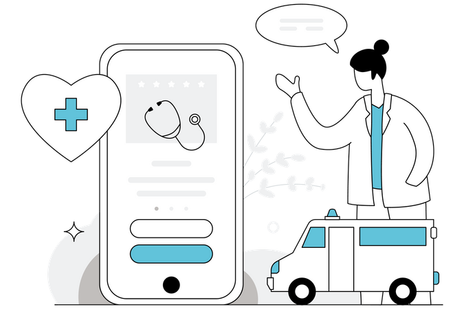 Medical App  Illustration