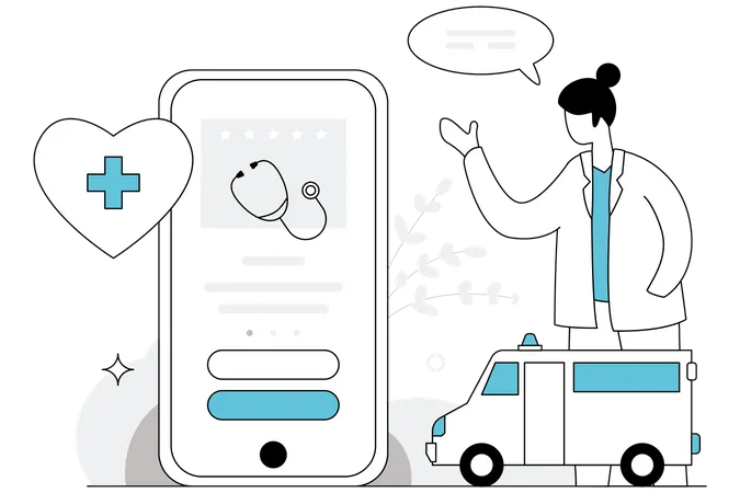 Medical App  Illustration