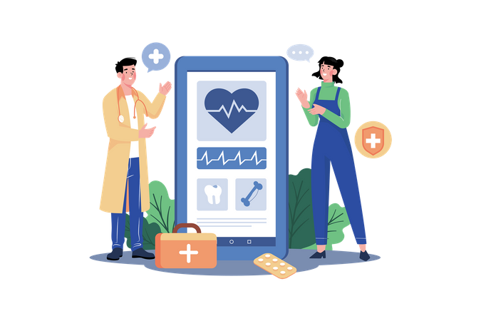 Medical App  Illustration