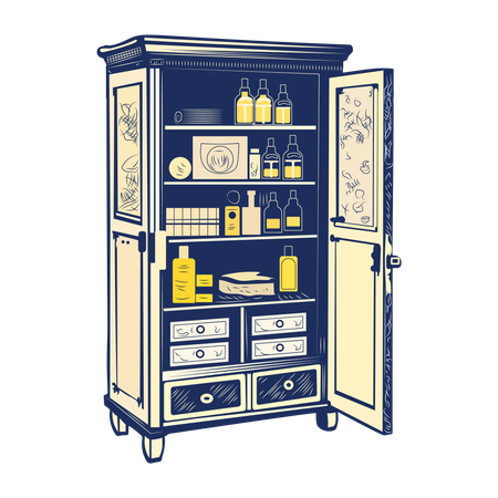 Medical Cabinet  Illustration