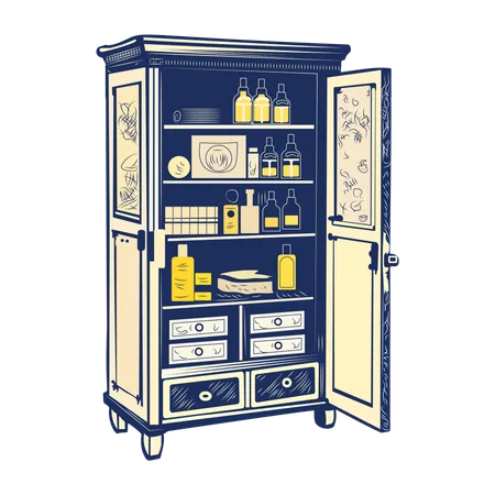 Medical Cabinet  Illustration