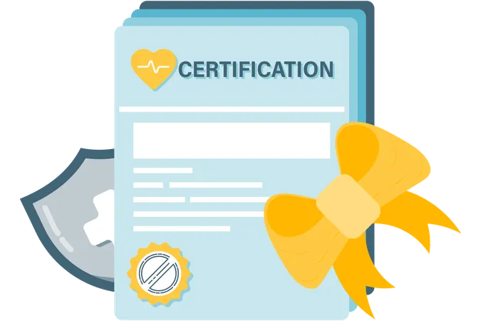Medical certification documents  Illustration
