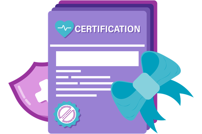 Medical certification documents  Illustration
