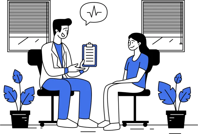 Medical Check up Consulting  Illustration