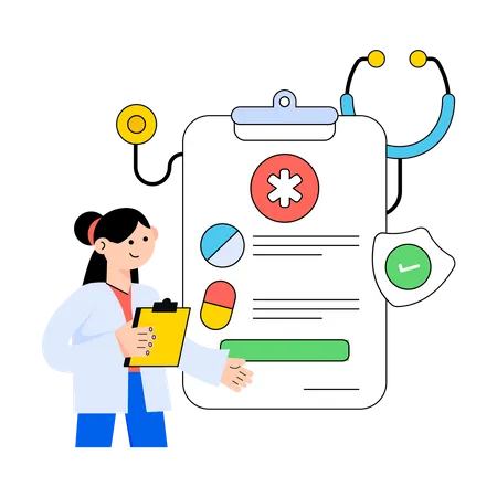 Medical Checkup Report  Illustration