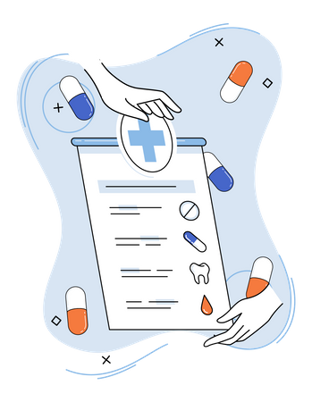 Medical checkup report  イラスト
