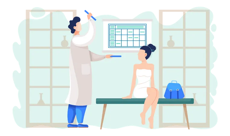 Medical consultation in clinic  Illustration