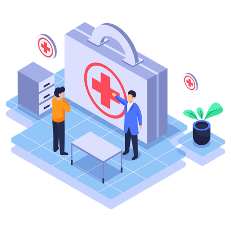 Medical consultation room  Illustration