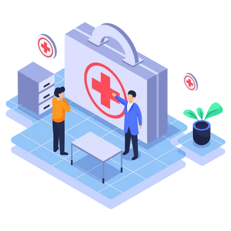 Medical consultation room  Illustration