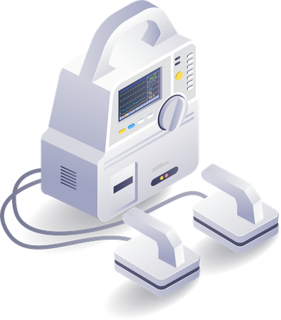 Medical device defibrillator patient  Illustration