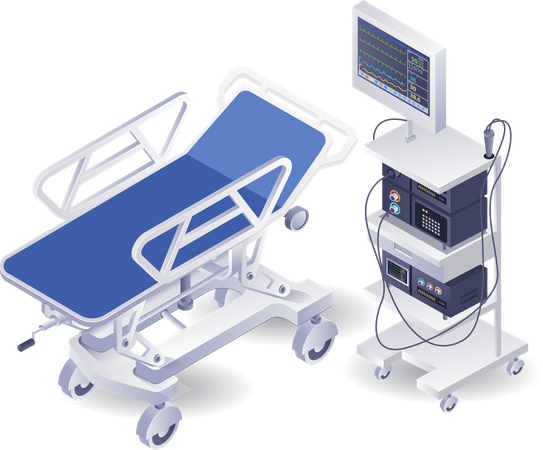 Medical doctor device heart pacemaker technology  Illustration