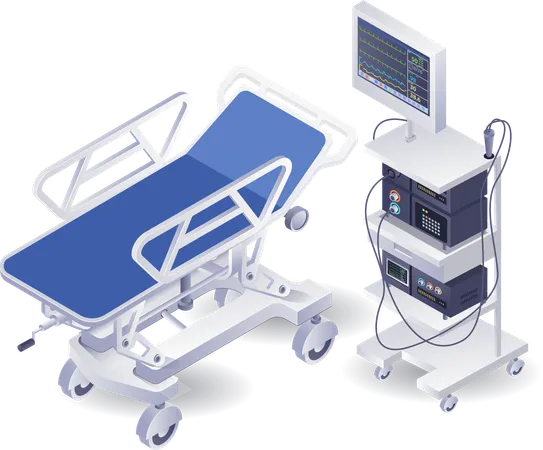 Medical doctor device heart pacemaker technology  Illustration