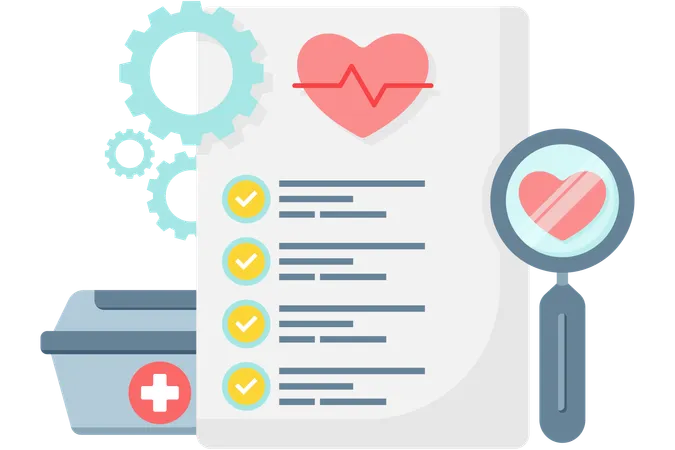 Medical documents of patient  Illustration