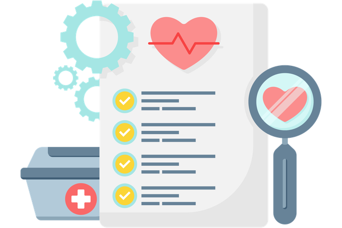 Medical documents of patient  Illustration