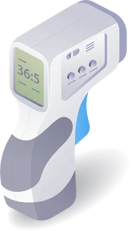 Medical equipment checking patient's body temperature    2  Illustration