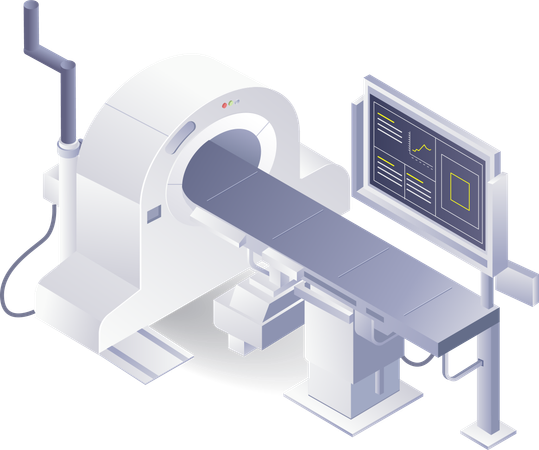 Medical equipment ct scan patient  Illustration