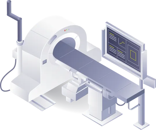 Medical equipment ct scan patient  Illustration