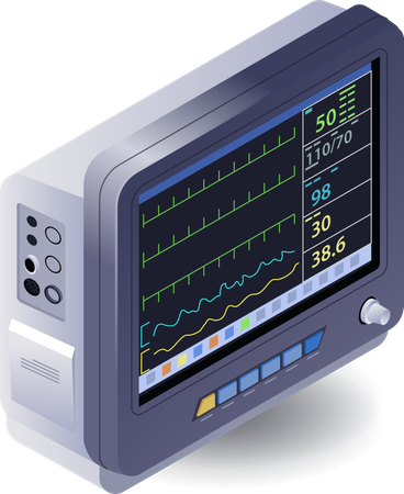 Medical equipment patient monitor  Illustration