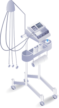 Medical equipment ventilator icu patient  Illustration