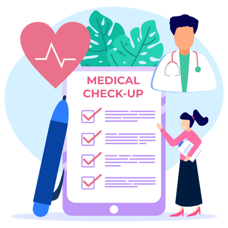 Medical Health Checkup Illustration