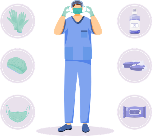 Medical hygiene products  Illustration