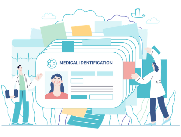 Medical id card  Illustration