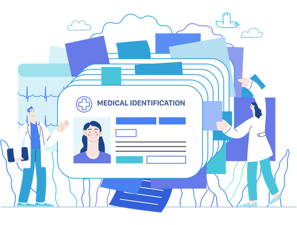 Medical id card Illustration