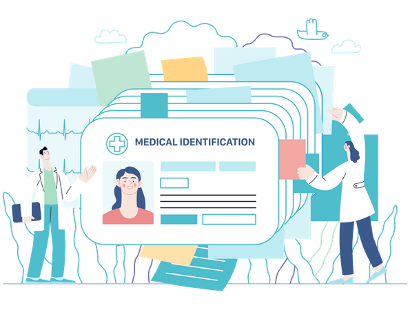 Medical id card  Illustration