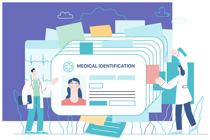 Medical id card  Illustration