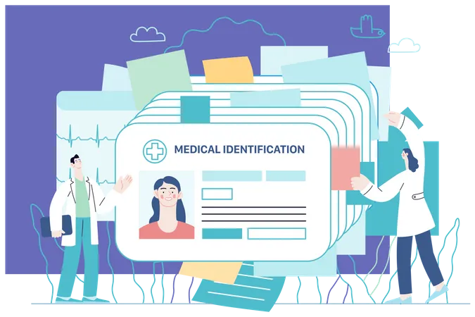 Medical id card  Illustration