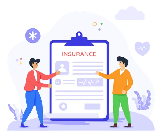 Grab This Editable Flat Illustration Of Medical Insurance Illustration