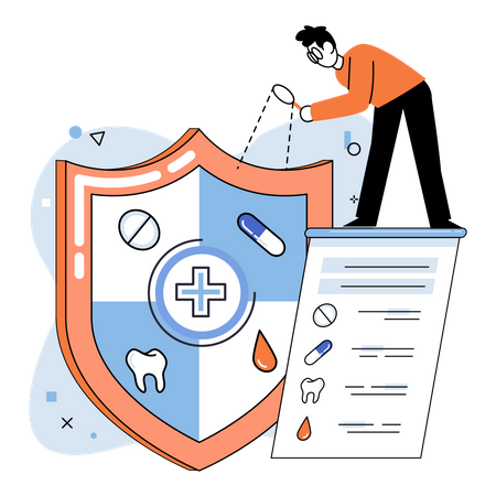 Medical insurance conditions  Illustration