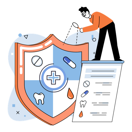 Medical insurance conditions  イラスト