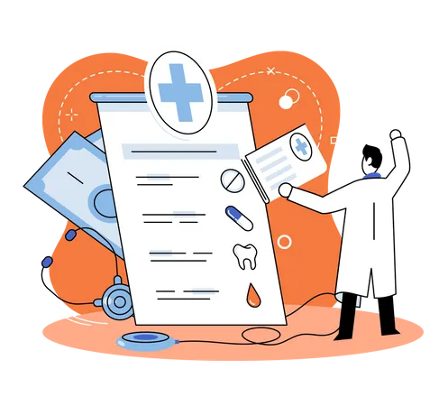 Medical insurance payment  Illustration