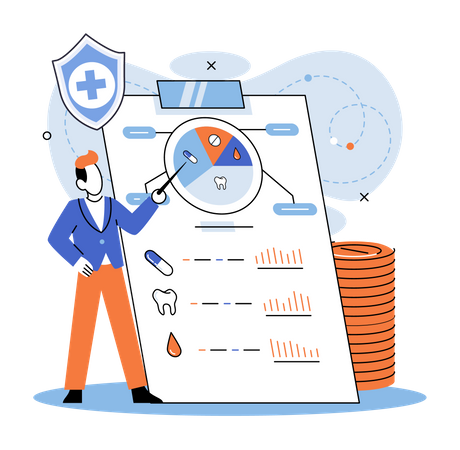 Medical insurance terms and conditions  イラスト